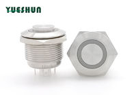 Waterproof Stainless Steel Push Button , Round Momentary Push Button Switch