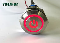 Waterproof Illuminated Push Button Light Switch 19mm OEM ODM Available