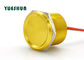 China Aluminum Piezo Push Button Switch NO Lamp 25mm 24VAC 100mA Yellow Body exporter