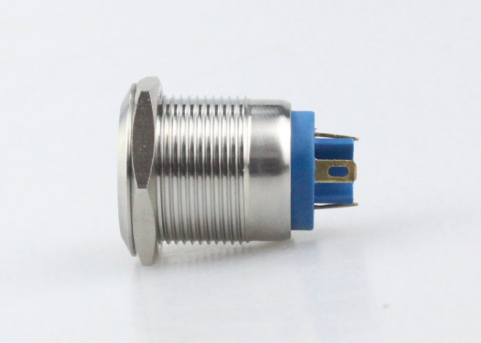 Round IP65 Oil-Resistant Non-Lighted Momentary Operation Single Pole Single Throw Normally Open Contacts Screw Terminal Omron A22-FY-10M Flat Type Pushbutton and Switch Yellow