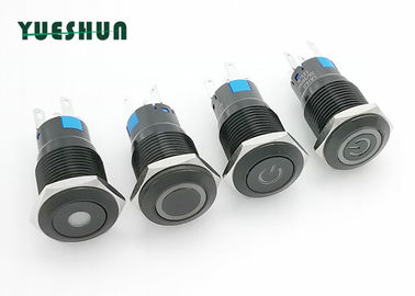 China Momentary Lighted Aluminum Push Button , Waterproof Momentary Push Button Switch distributor