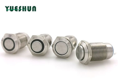 China 12mm LED Illuminated Push Button Stainless Steel Anti Vandal With CE RoHS Certication distributor