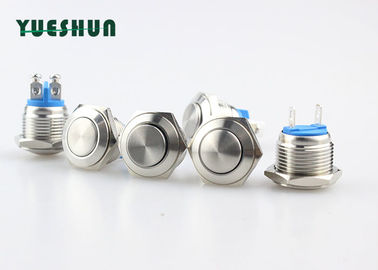 China Normal Closed Momentary Button Switch Stainless Steel / Nickel Plated Brass Material distributor