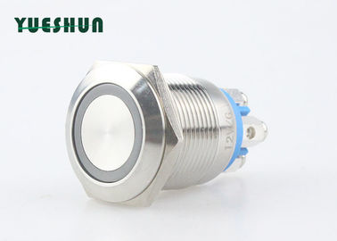 China Self Reset LED Metal Push Button Switch 304 / 316 Stainless Steel Shell distributor
