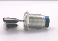 IP67 Rated Anti Vandal Push Button , 2 Position Key Rotary Switch 19mm