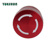 Brass Nickel Plating Emergency Push Button , 5A 250VAC Red Emergency Stop Button