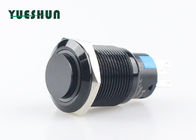 Black Aluminum Push Button Switch 110V 220V Ring LED Illuminated Momentary