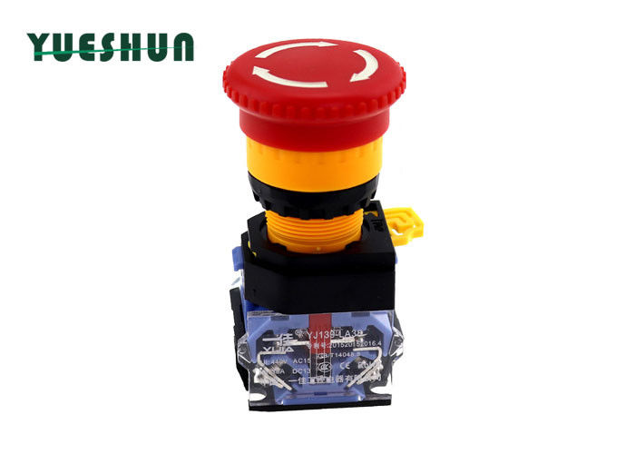 Red Color Emergency Stop Mushroom Head Push Button Switch For Lift Elevator