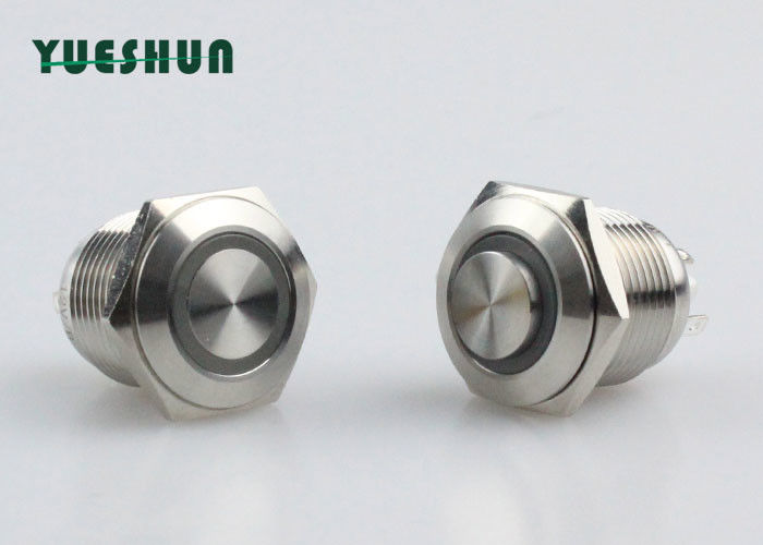 Momentary Waterproof Push Button Starter Switch Normal Open Stainless Steel Body