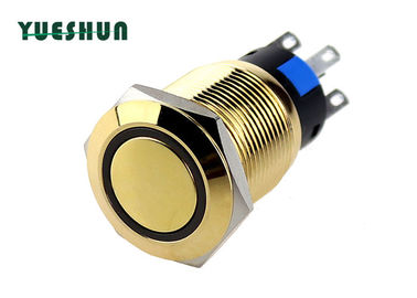 China Gold Plated Brass Push Button Switch Illuminated Easy Assemble Nice Touch Feeling factory