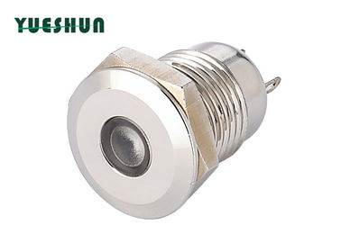 China Smooth Surface LED Indicator Light Nickel Palted Brass Body For 12mm Mounting Hole distributor