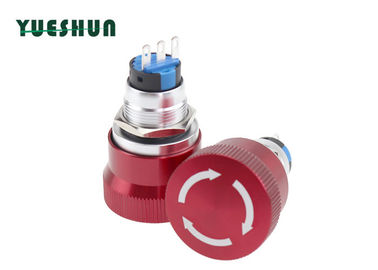 China Big Round Head Emergency Push Button 3 / 6 Pin Convenient Operation High Performance factory