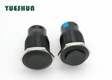China Black Aluminum Lighted Push Button Momentary Latching For Longstanding Press factory