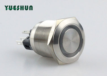 China Waterproof Latching Push Button LED Illuminated , Metal 6 Pin Push Button Switch distributor