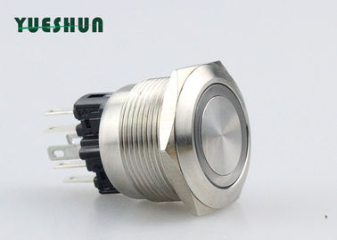 China Ring Type LED Momentary Push Button , 22mm Push Button Momentary Switch factory