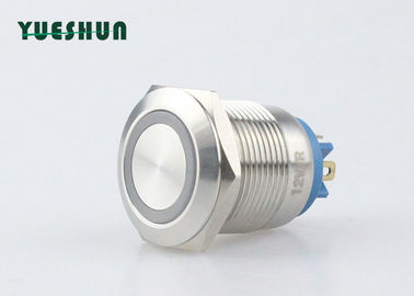 China 19mm Illuminated Momentary Push Button Switch Panel Mount 12V 24V Ring LED factory