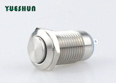 China 1NO Panel Mount Push Button Momentary Self Locking Flat Round Head 12mm distributor