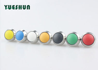 China Ball Round Head Panel Mount Push Button , Self Reset Push Button Switch factory